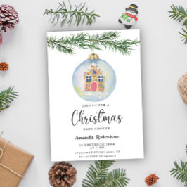 Invitación Rama de invierno con ducha de juguete