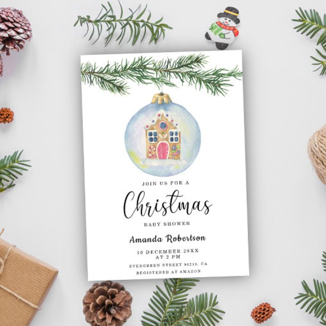 Invitación Rama de invierno con ducha de juguete (Subido por el creador)