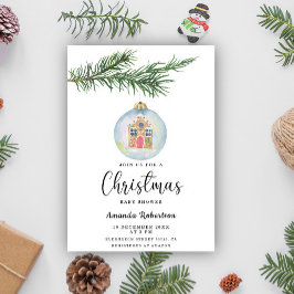 Invitación Rama de invierno con ducha de juguete