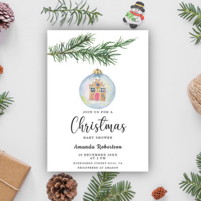 Invitación Rama de invierno con ducha de juguete (Subido por el creador)