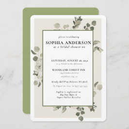 Invitación Rama de oliva moderna ducha de novias