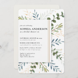 Invitación Rama de oliva moderna ducha de novias