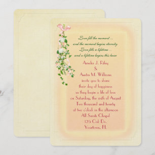 Invitación Rama Floral de Boda