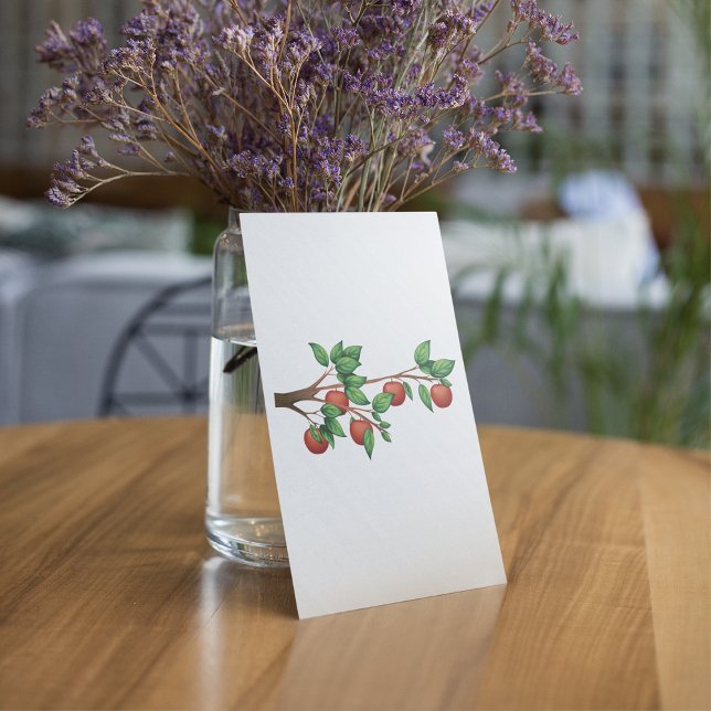 Invitación Rama roja de manzanos: fruta fresca y hojas verdes (Subido por el creador)