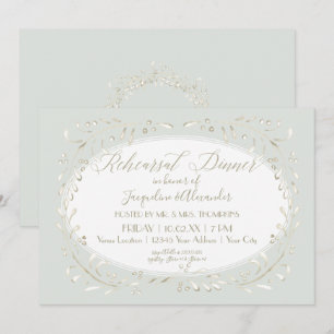 Invitación Rama simple moderna de la guirnalda de la cena del