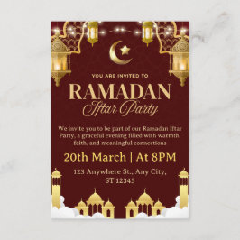 Invitación Ramadan Iftar Invitation Card