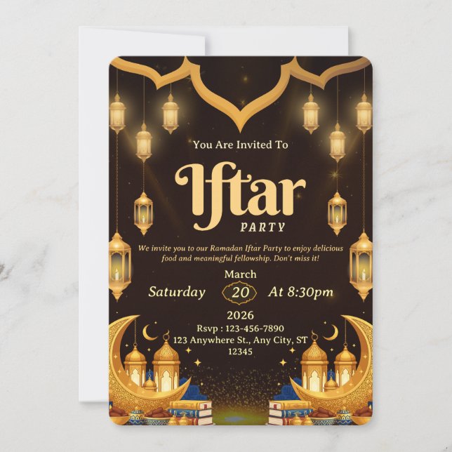 Invitación Ramadan Nights: Join Us for a Special Iftar Gather (Anverso)