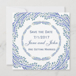 Invitación Ramas Azules Guarda la Fecha