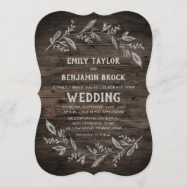 Invitación Ramas curvas | Boda de madera