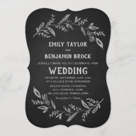 Invitación Ramas curvas | Boda de pizarra