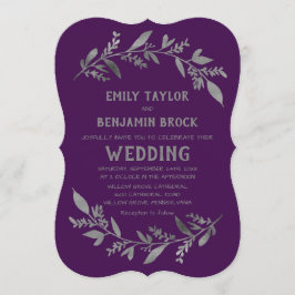 Invitación Ramas curvas | Boda plateado