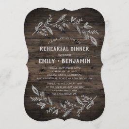 Invitación Ramas curvas | Cena de ensayo de madera