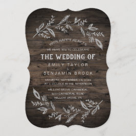 Invitación Ramas curvas | Madera El Boda De