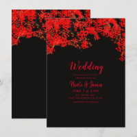 Ramas de árbol de bayas negras y rojas Boda