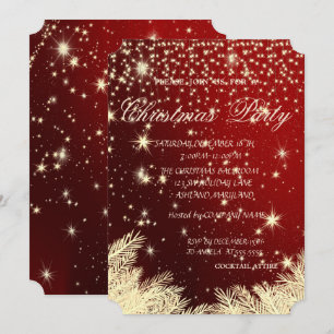 Invitación Ramas de árbol de Navidad, Fiesta de Navidad corpo