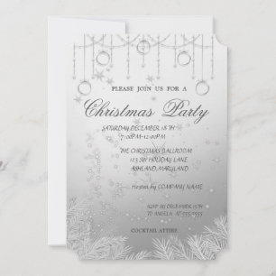 Invitación Ramas de árbol de Navidad, fiesta de Navidad corpo