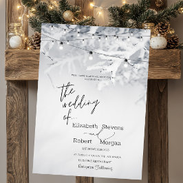 Invitación Ramas de árboles de invierno Boda de nieve