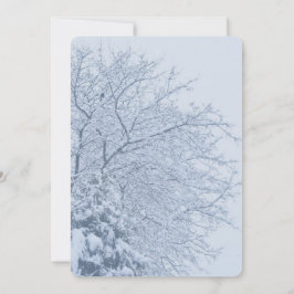 Invitación Ramas de árboles nevadas en invierno