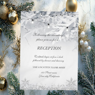 Invitación Ramas de nieve de invierno Boda