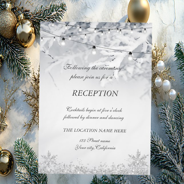 Invitación Ramas de nieve de invierno Boda (Subido por el creador)