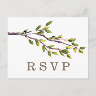 Invitación Ramas de pincel Boda RSVP postal
