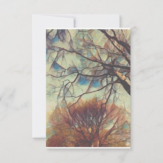 Invitación Ramas de Vidrio Pintado (Anverso)