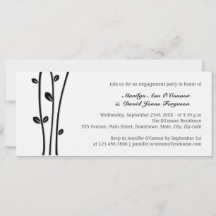 Invitación Ramas negras abandonadas