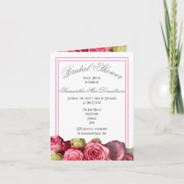 Invitación Rambla rosa rosa floral ducha de novia