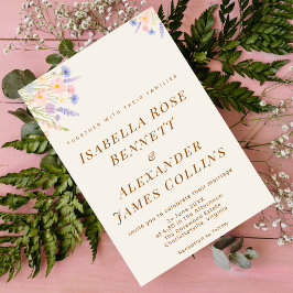 Invitación Ramillete Acuarela de Esquina de Flores Silvestres