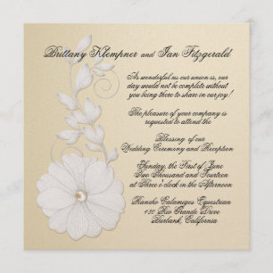 Invitación Ramillete grabado en relieve del bonito con