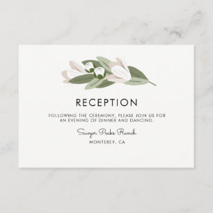 Invitación Ramilletes de boda marfil y rubor Recepción
