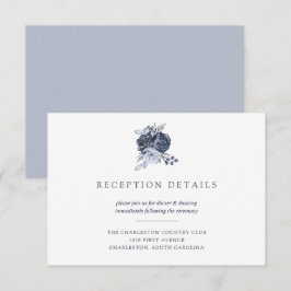 Invitación Ramo Azul | Recepción de Boda con Acuarela Floral