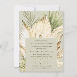 Invitación Ramo boho de hierba de las pampas Solo recepción d