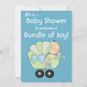 Invitación Ramo de Alegría Baby Shower + Cochecito de Bebé Ad