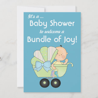 Invitación Ramo de Alegría Baby Shower + Cochecito de Bebé Ad