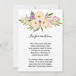 Invitación Ramo de Anémonas de Marfil al Acuarela