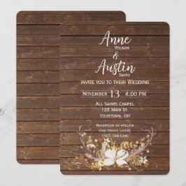 Invitación Ramo de boda de cuernos de ciervo