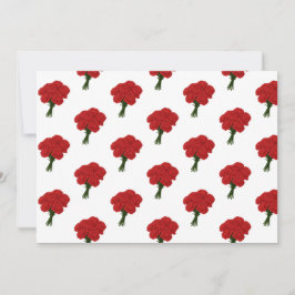 Invitación Ramo de Claveles Rojos - Arte Romántico Elegante