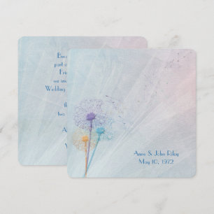 Invitación Ramo de Dientes de León para Renovación de Votos d