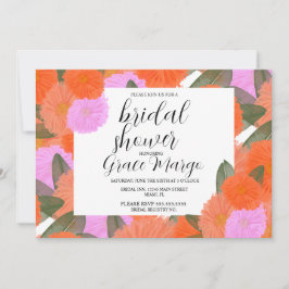 Invitación Ramo de floración de acuarela Carnation Desayuno d