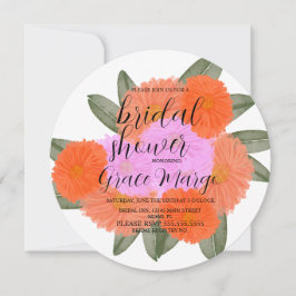 Invitación Ramo de floración de acuarela rosa audaz ducha de 