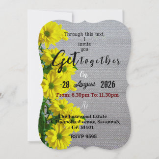 Invitación Ramo de flores amarillas