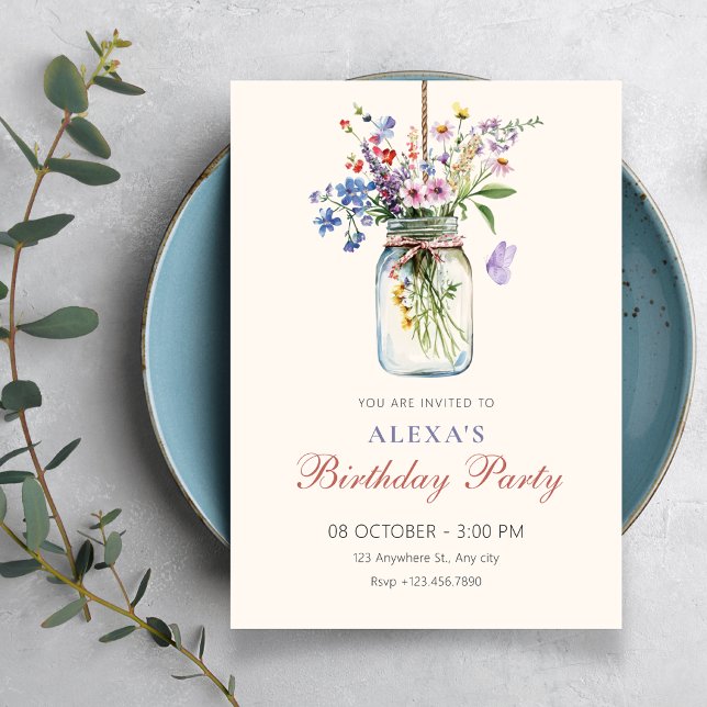 Invitación Ramo de flores cumpleaños (Subido por el creador)