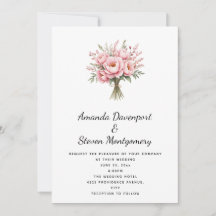 Ramo de flores de peonía rosa bonito para boda