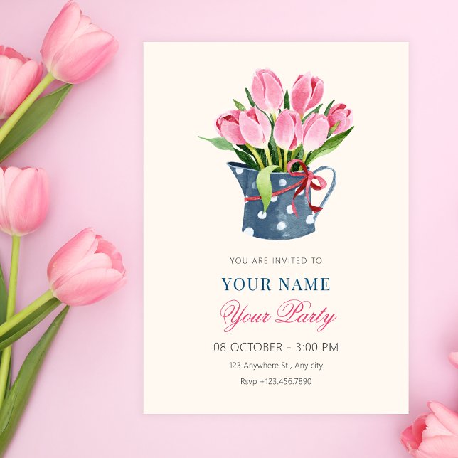 Invitación Ramo de flores de tulipanes (Subido por el creador)
