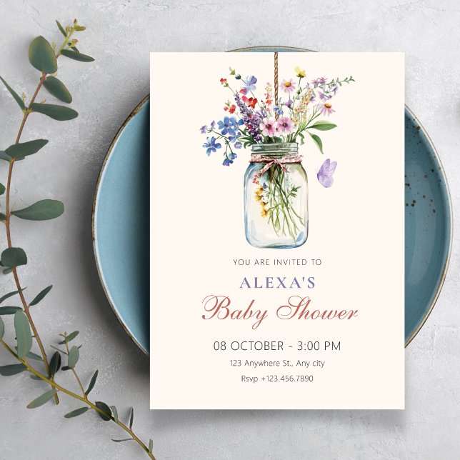 Invitación Ramo de flores para baby shower (Subido por el creador)