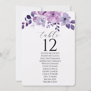Invitación Ramo de flores púrpura acuarela