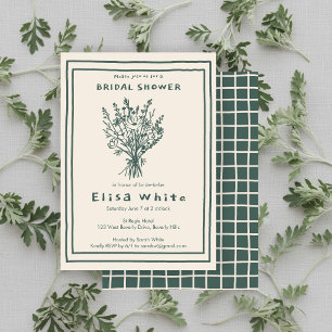 Invitación Ramo de flores silvestres Rústico Bridal Shower ca