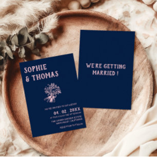 Invitación Ramo de flores silvestres vintage dibujado a mano 