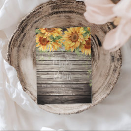 Invitación Ramo de Girasoles Rústicos Acuarela Boda